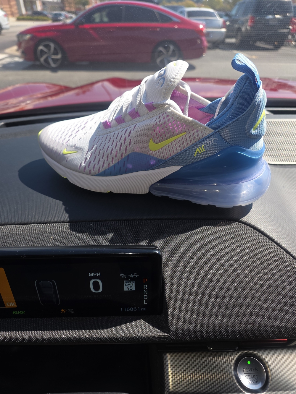 Nike Air Max 270 React Women’s White/Blue Athletic Shoe